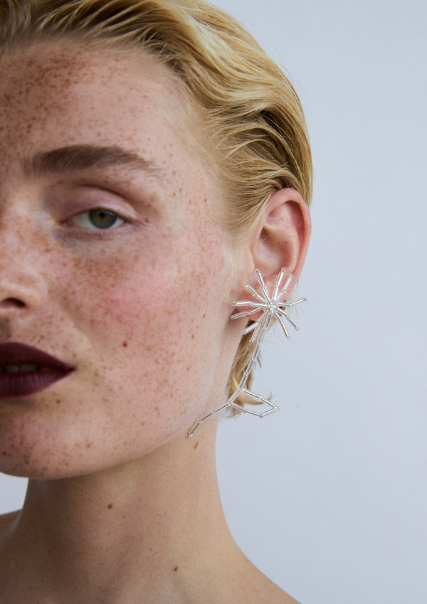 pura utz Silver Dandelion Ear Stick