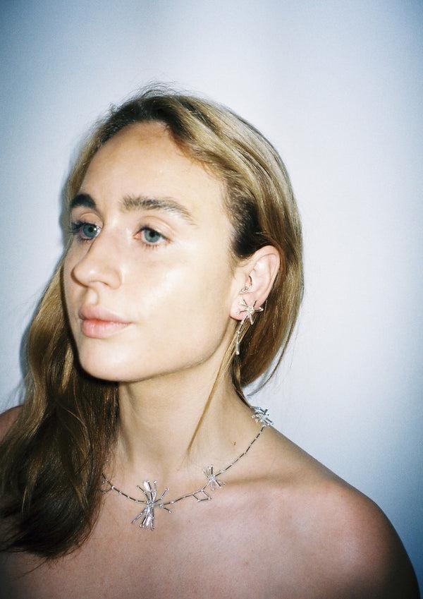 Pura Utz Silver Dandelion Necklace