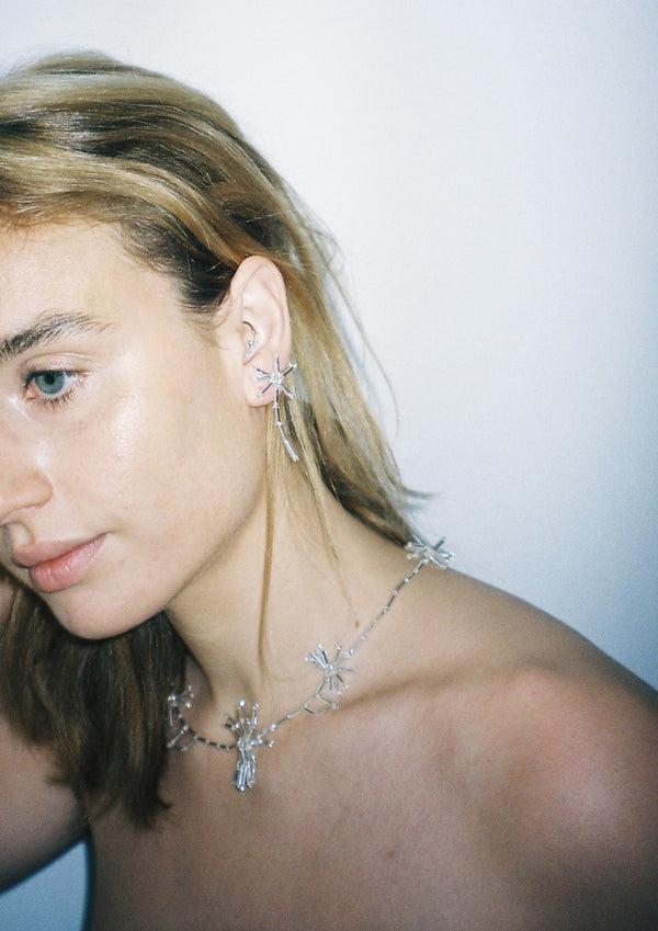 Pura Utz Silver Dandelion Necklace