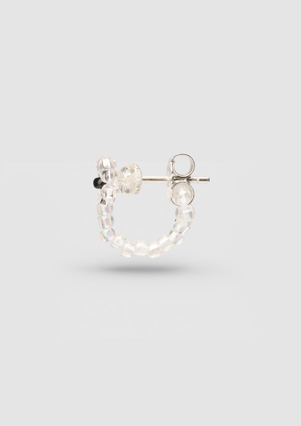 Pura Utz Silver Flor Huggie