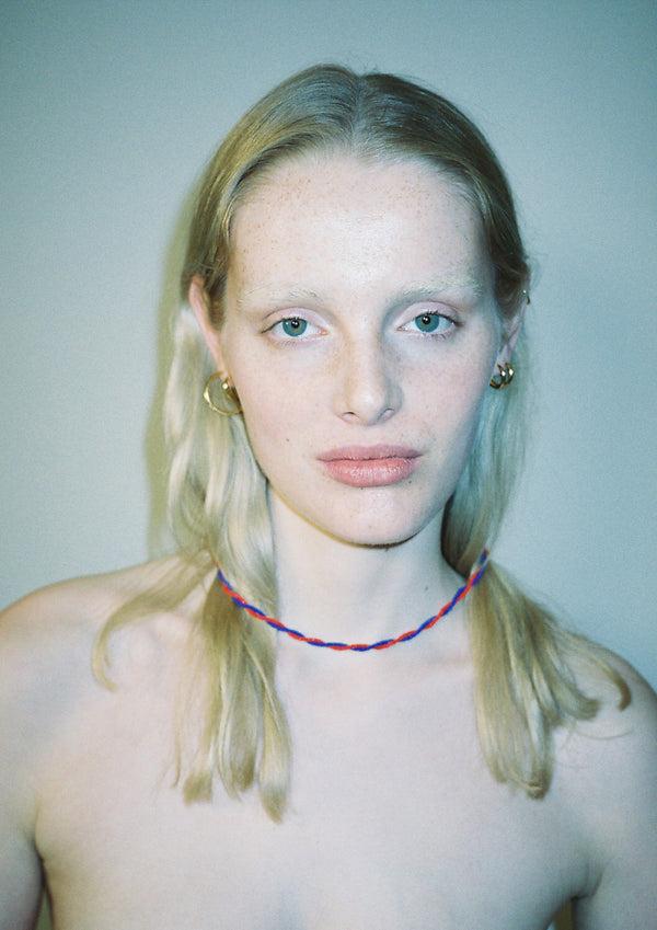 Pura Utz Twister Red Blue Necklace