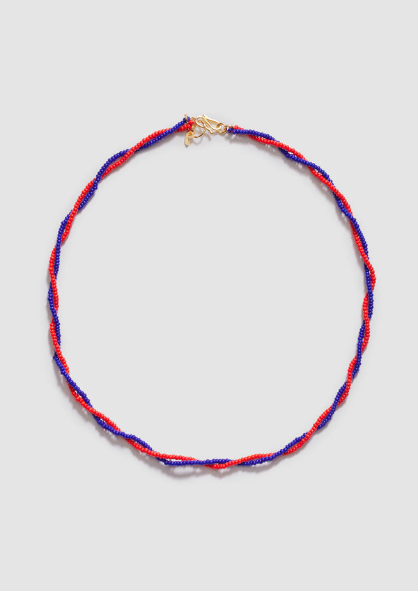 pura utz Twister Red Blue Necklace