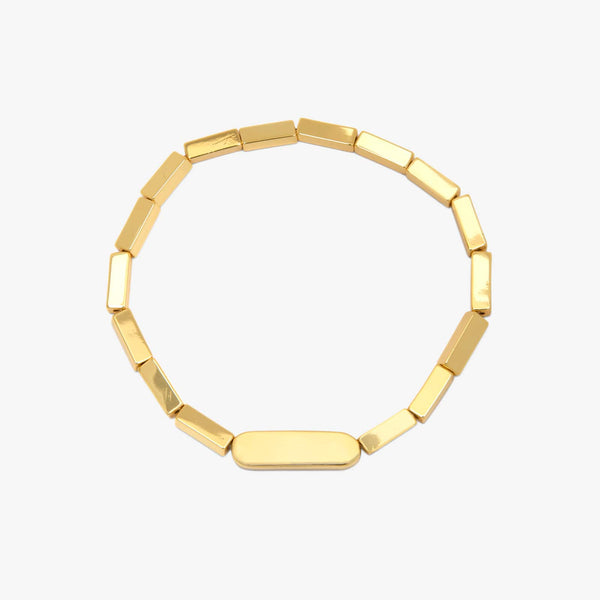 pura vida Engravable Rectangle Bead Stretch Bracelet