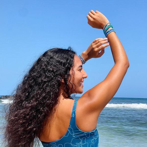 Pura Vida Out To Sea Vinyl Stretch Bracelet Set Of 8