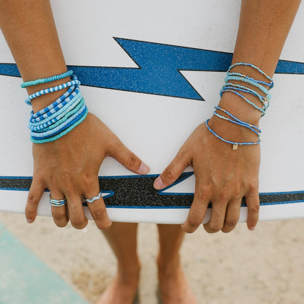 Pura Vida Out To Sea Vinyl Stretch Bracelet Set Of 8