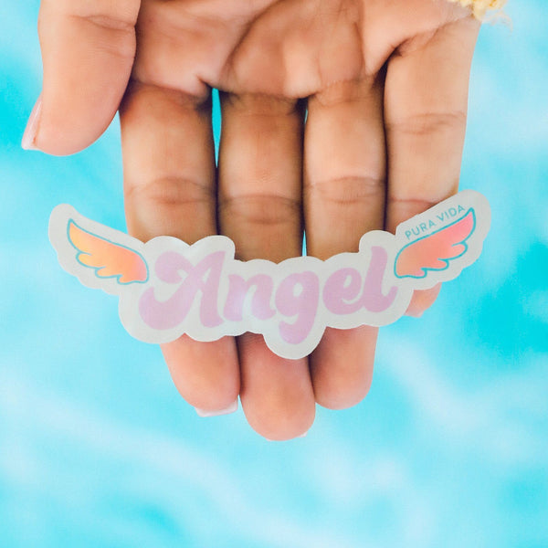 Pura Vida Angel Sticker