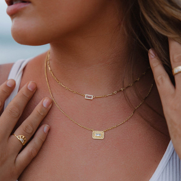 Pura Vida Baguette Bar Chain Choker