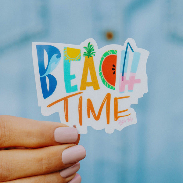 Pura Vida Beach Time Sticker