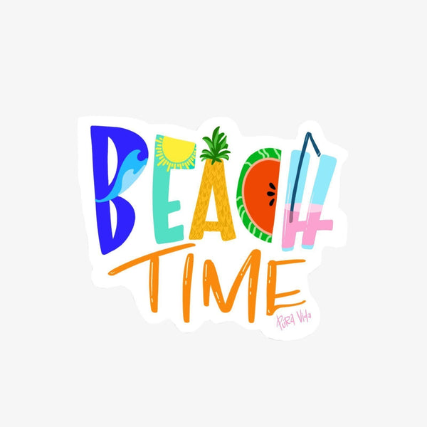 pura vida Beach Time Sticker