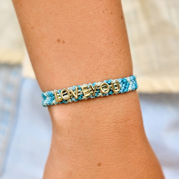 Pura Vida Bluebell Woven Chevron Bracelet