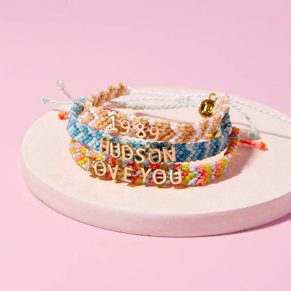 Pura Vida Bluebell Woven Chevron Bracelet