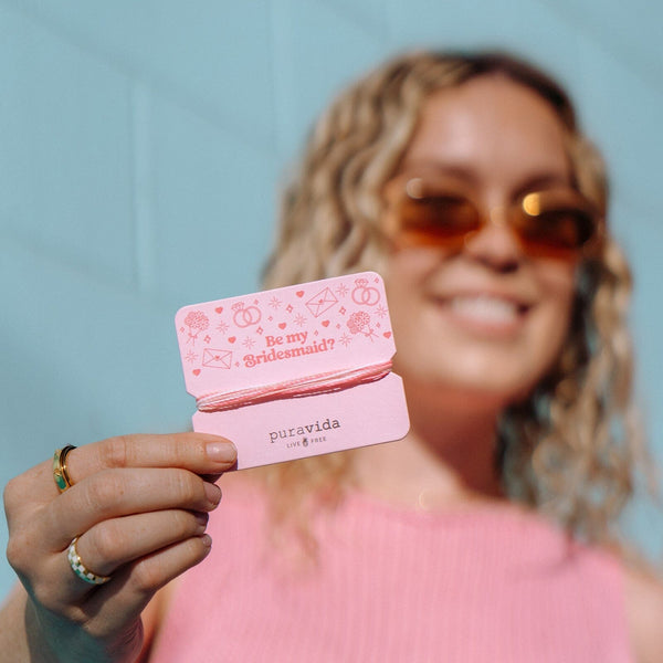 Pura Vida Bridesmaid Bracelet Card