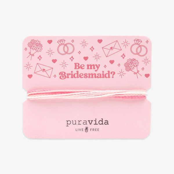 pura vida Bridesmaid Bracelet Card