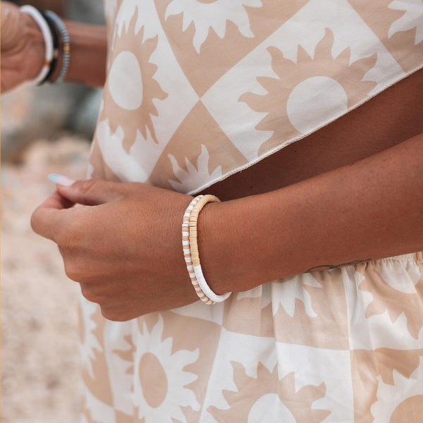 Pura Vida Cafecito Seascape Stretch Bracelet