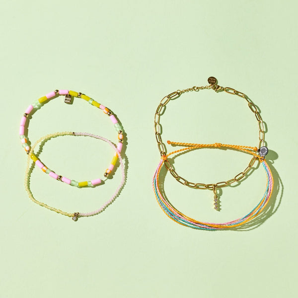 Pura Vida Canary String Anklet