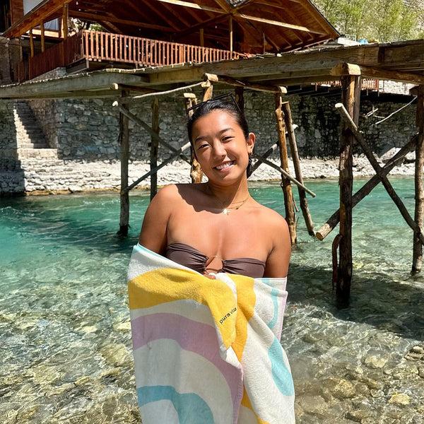 Pura Vida Catching Waves Towel