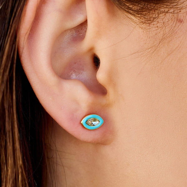 Pura Vida Cerulean Stud Earrings