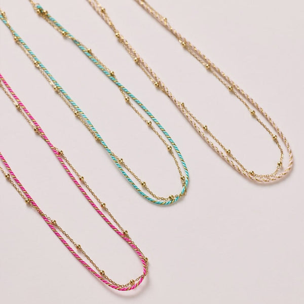 Pura Vida Chain And Thread Choker