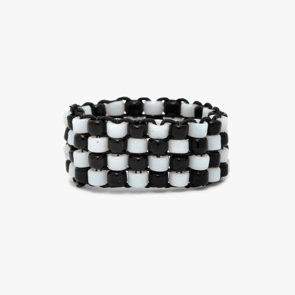 pura vida Checkerboard Bead Stretch Ring