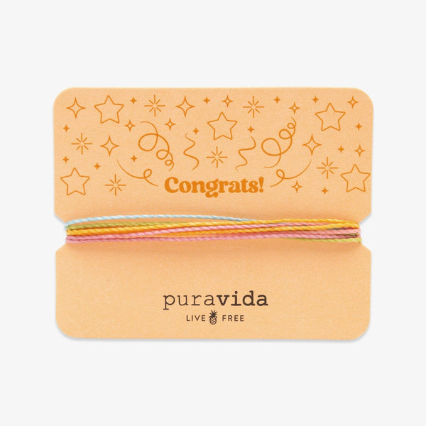 pura vida Congrats Bracelet Card
