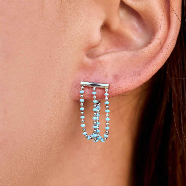 Pura Vida Dainty Enamel Chain Wrap Earrings