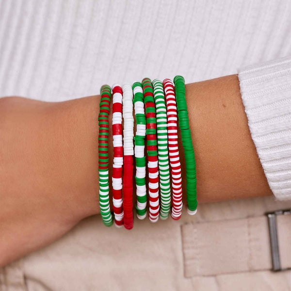 Pura Vida Deck The Halls Stretch Bracelet Set Of 8