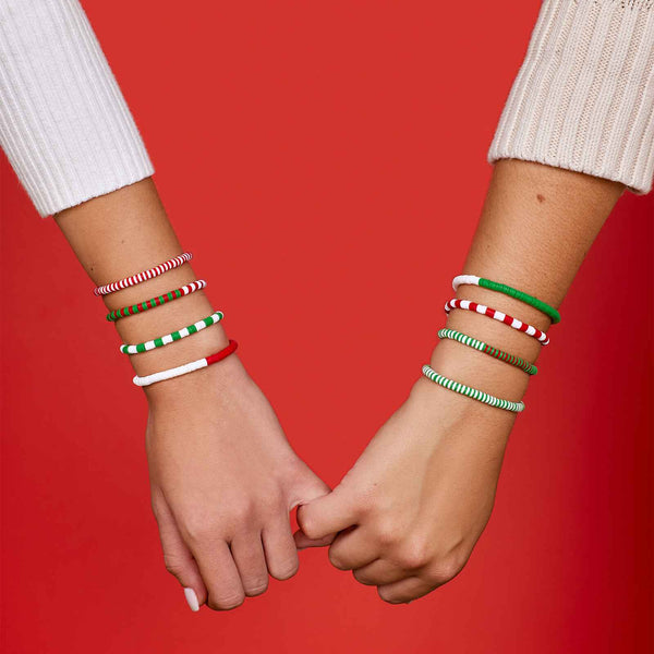 Pura Vida Deck The Halls Stretch Bracelet Set Of 8