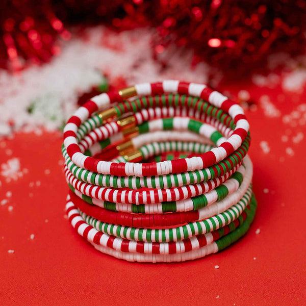 Pura Vida Deck The Halls Stretch Bracelet Set Of 8