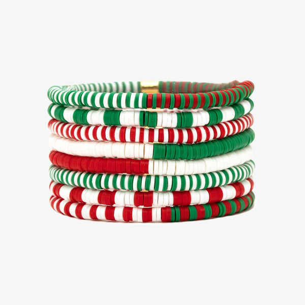 pura vida Deck the Halls Stretch Bracelet Set of 8