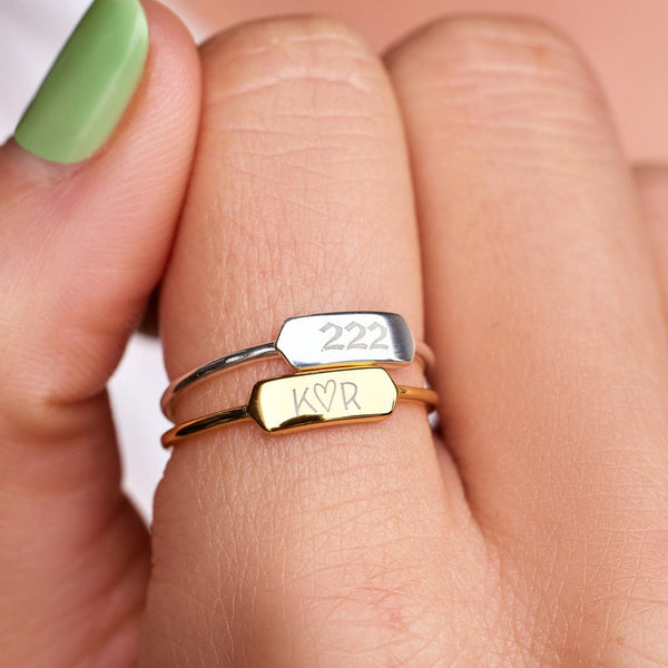 Pura Vida Demi-Fine Engravable Bar Ring