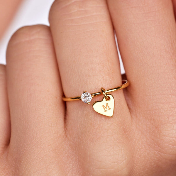 Pura Vida Demi-Fine Engravable Heart Ring