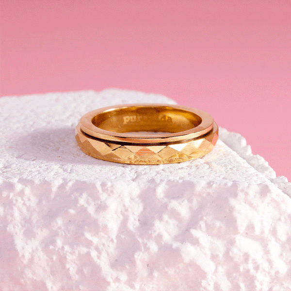 Pura Vida Diamond Cut Fidget Ring