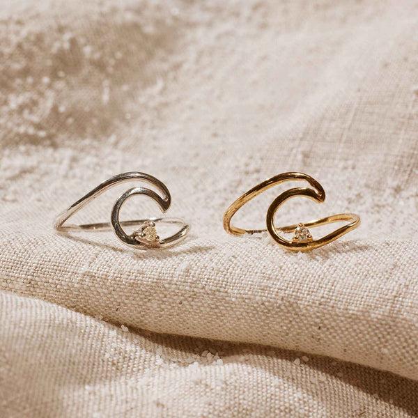 Pura Vida Diamond Wave Ring