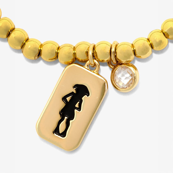 Pura Vida Dobby Metal Bead Stretch Bracelet