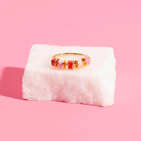Pura Vida Enamel Bead Fidget Ring