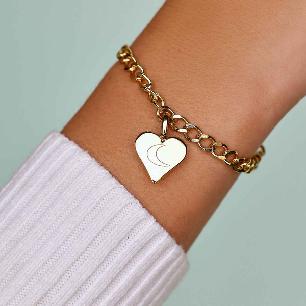 Pura Vida Engravable Heart Harper Charm