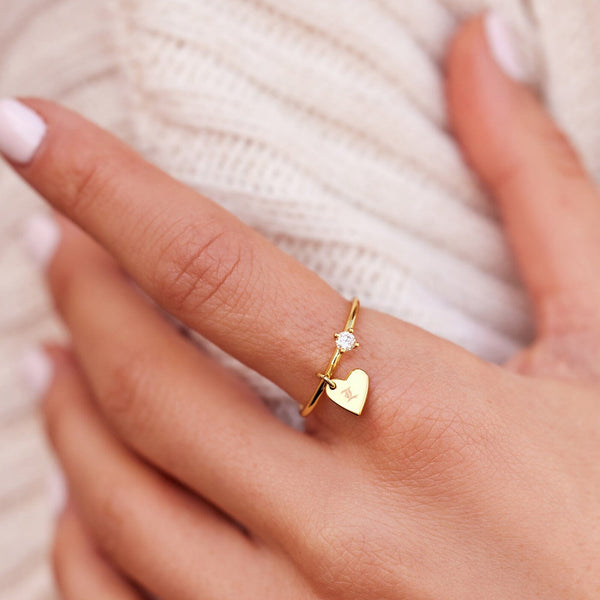 Pura Vida Engravable Heart Ring
