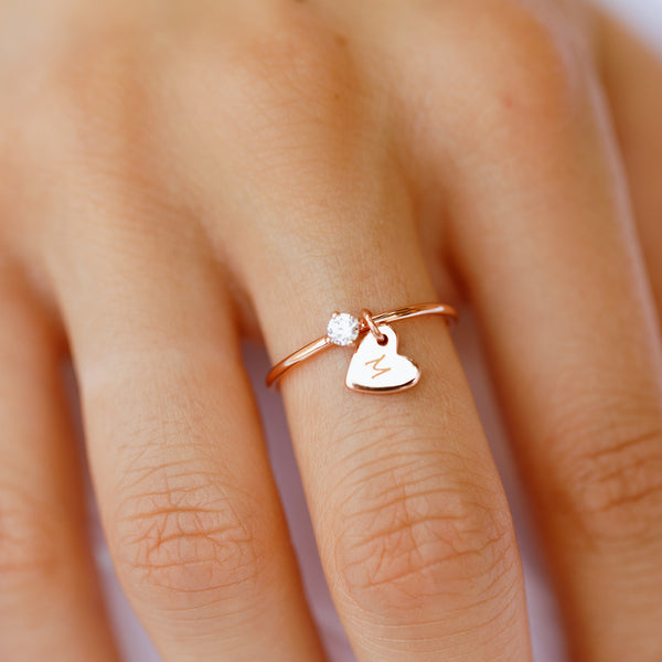 Pura Vida Engravable Heart Ring