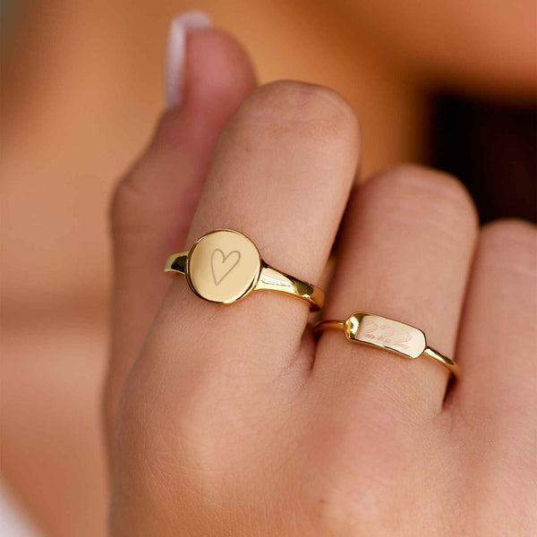 Pura Vida Engravable Signet Ring