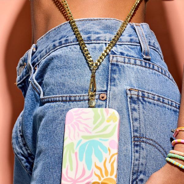 Pura Vida Flat Curb Chain Phone Chain