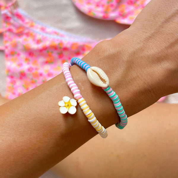Pura Vida Frangipani Stretch Bracelet