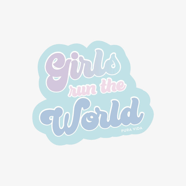 pura vida Girls Run the World Sticker