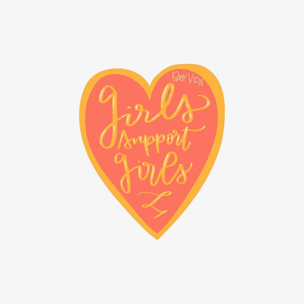 pura vida Girls Support Girls Sticker
