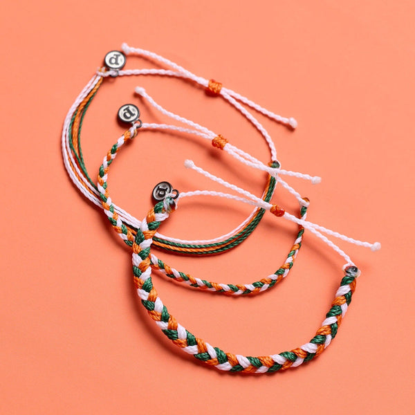 Pura Vida Green Orange & White Collection