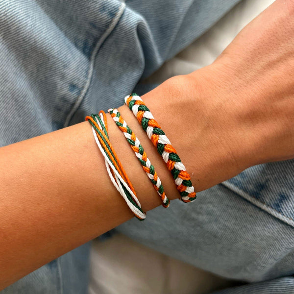 Pura Vida Green Orange & White Collection