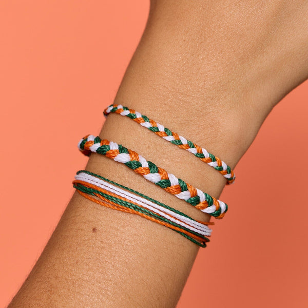 Pura Vida Green Orange & White Collection