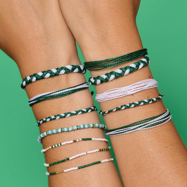 Pura Vida Green & White Collection