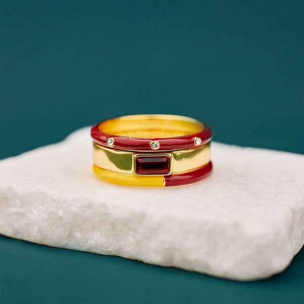 Pura Vida Gryffindor™ 3 Ring Stack