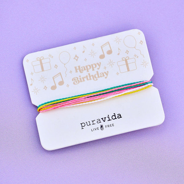 Pura Vida Happy Birthday Bracelet Card