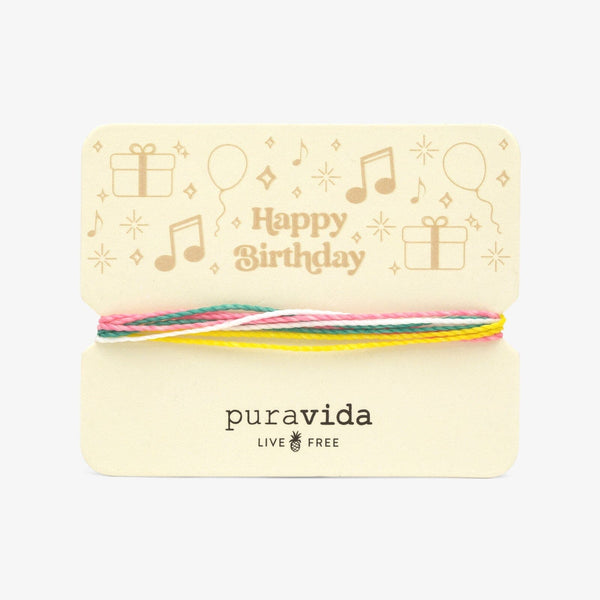 pura vida Happy Birthday Bracelet Card